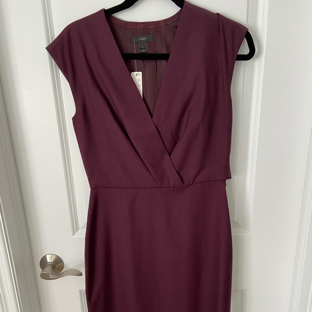 J.Crew V-neck dress in Super 120s wool